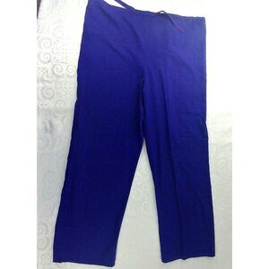 Apples For Life Scrub Pants Purple Drawstring Uniform Large Unisex